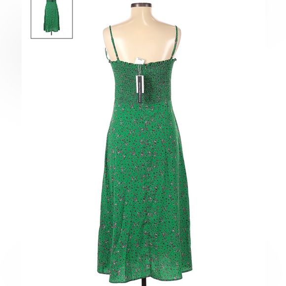 Re:named green sweetheart neckline floral dress M - Picture 2 of 7